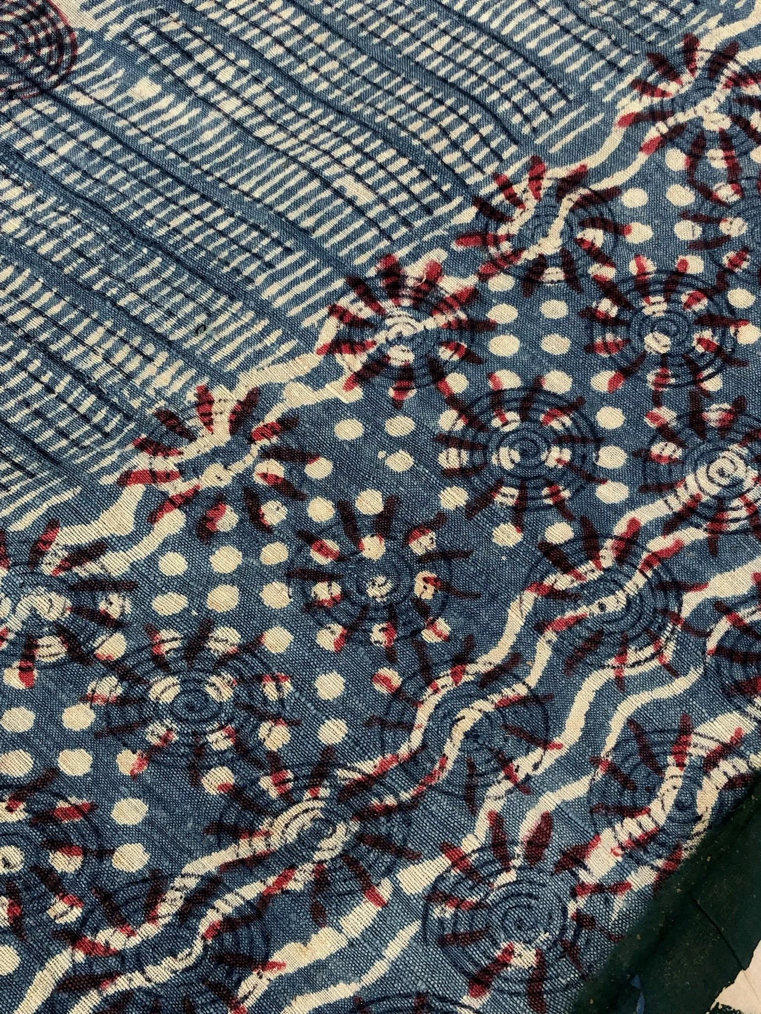 Indigo block print pattern